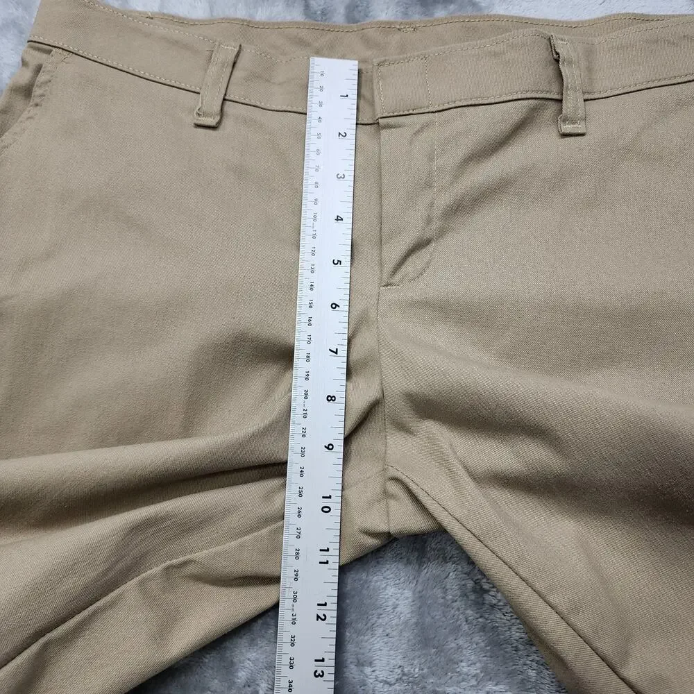 Dickies Pants‎ Womens 12P PETITE Tan Khaki Stretch Twill FLEX Relaxed Fit Skater